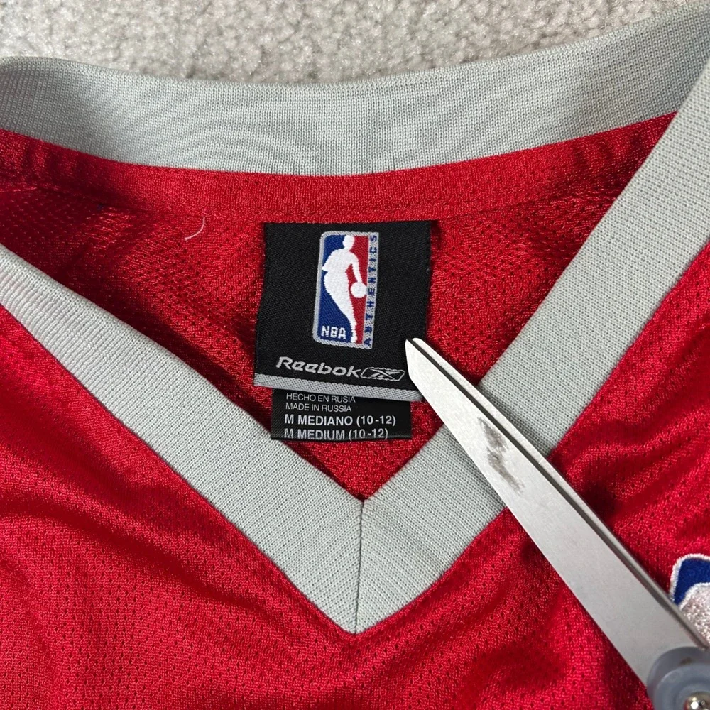 Reebok Basketball Jersey Kids Medium 10-12 Red Houston Rockets McGrady 1 NBA